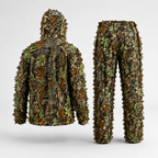 3D Leaf Camo Hunting Suit – Lightweight Hooded Jacket & Pants Set