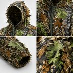 3D Leaf Camo Hunting Suit – Lightweight Hooded Jacket & Pants Set