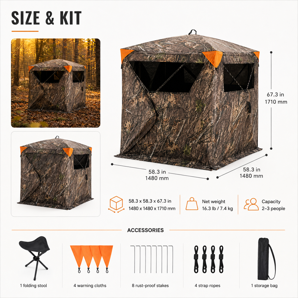 270° Camo Hunting Blind